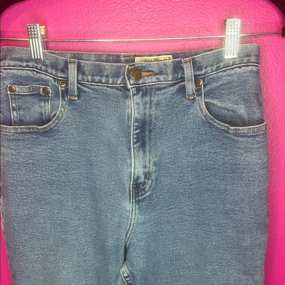 Eddie Bauer Women's Straight Leg Blue Jeans Size 8 - Picture 3 of 9